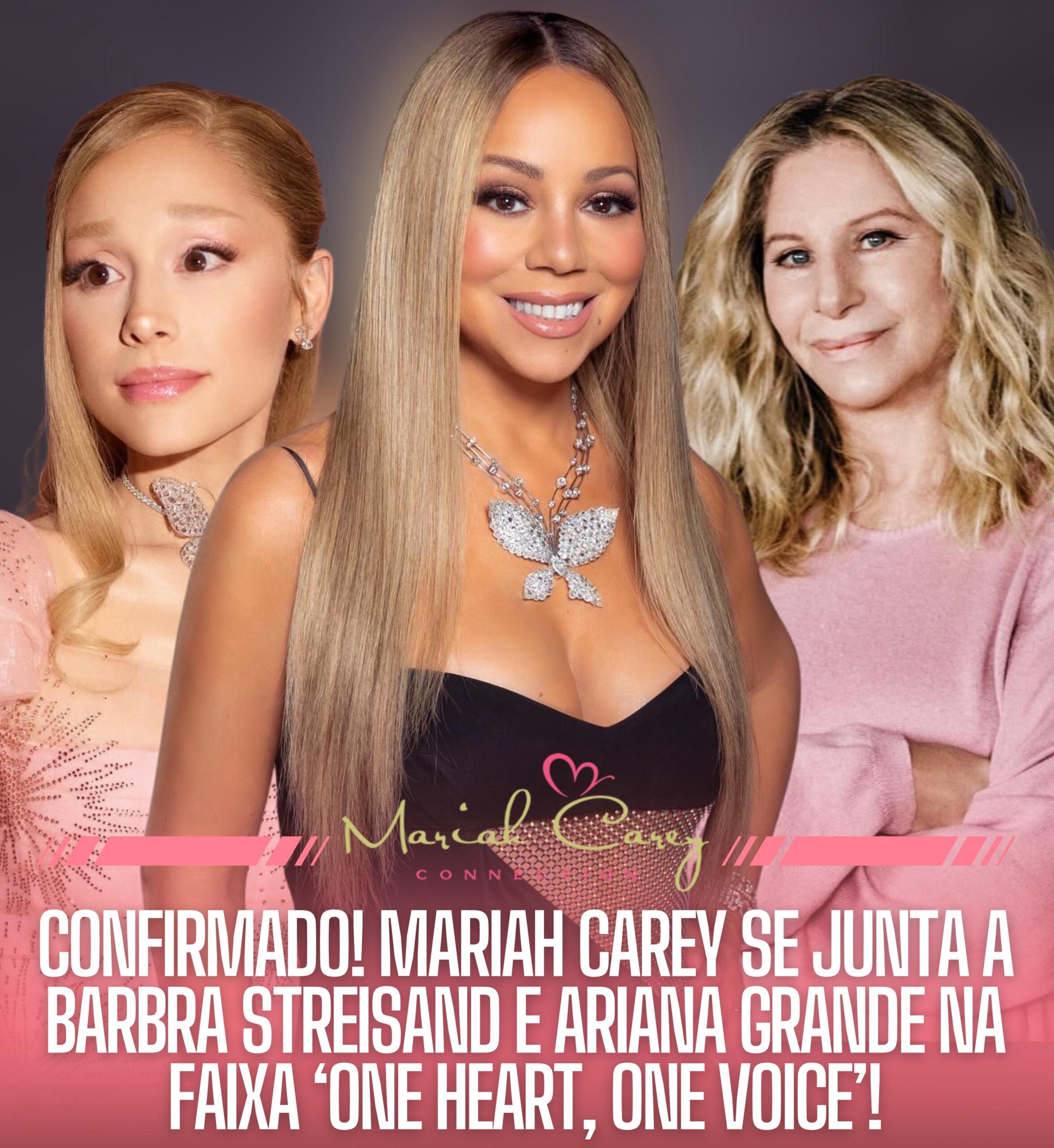 Mariah Carey com Barbra Streisend e Ariana Grande