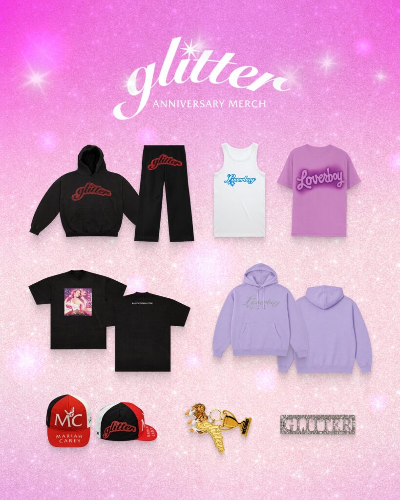 Mariah Carey divulga produtos de Glitter usando colar de US$ 1,55 milhão 6 Mariah Carey Glitter Merch 4