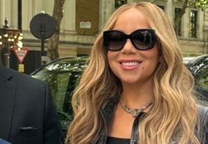 mariah carey em londres com um colar de $400