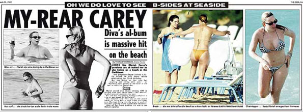 Mariah Carey no The Sun em Março de 2002